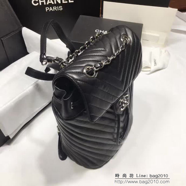 香奈兒CHANEL 原版複刻91122 V線背包Backpack 時尚雙肩包 DSC1329